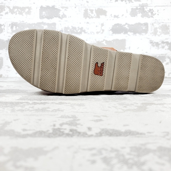 Sorel Women's Brown Leather Strapped Summer Flat Sandals O352 - Picture 8 of 11